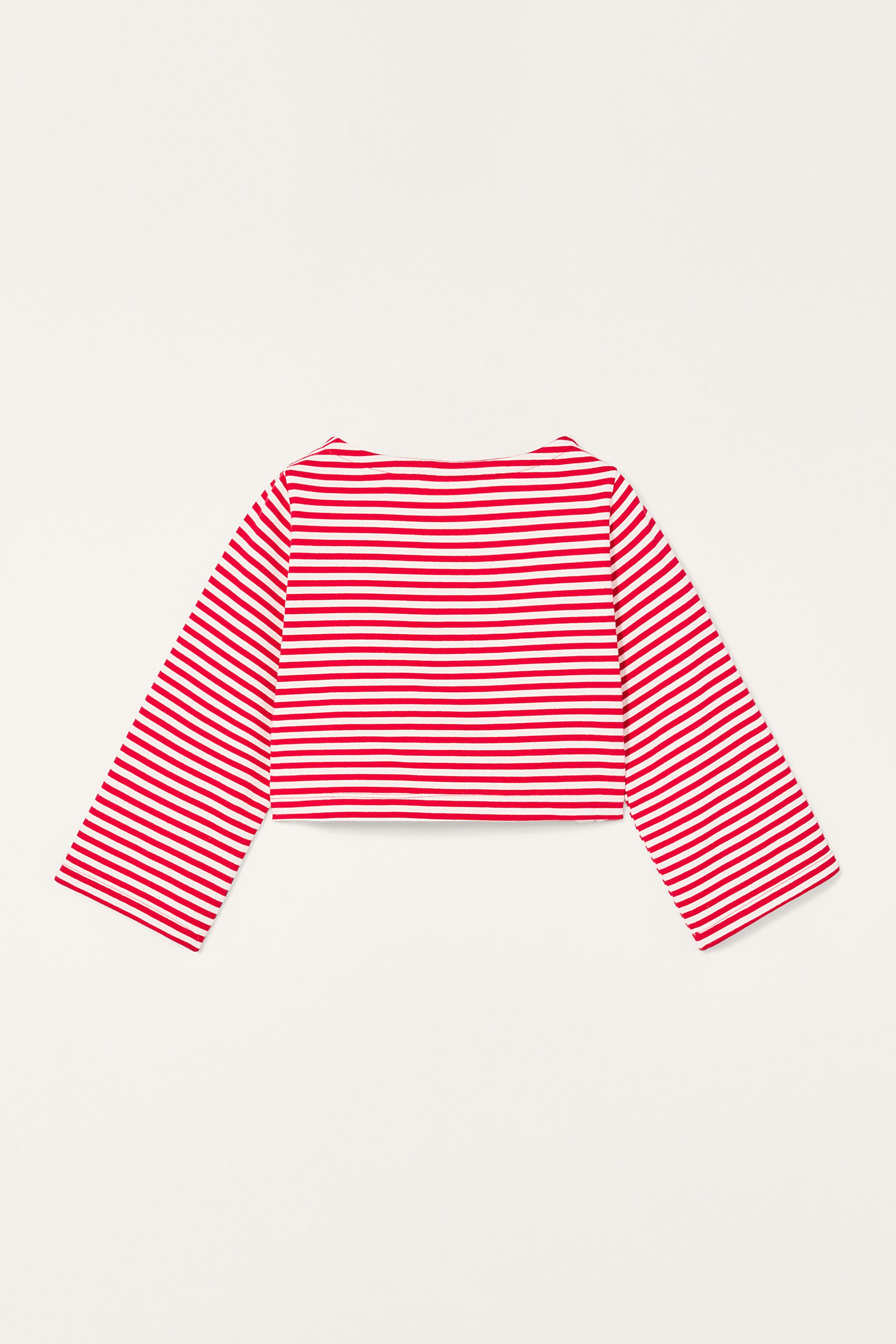 LIMITED EDITION STRIPED CROPPED T-SHIRT WITH POCKET